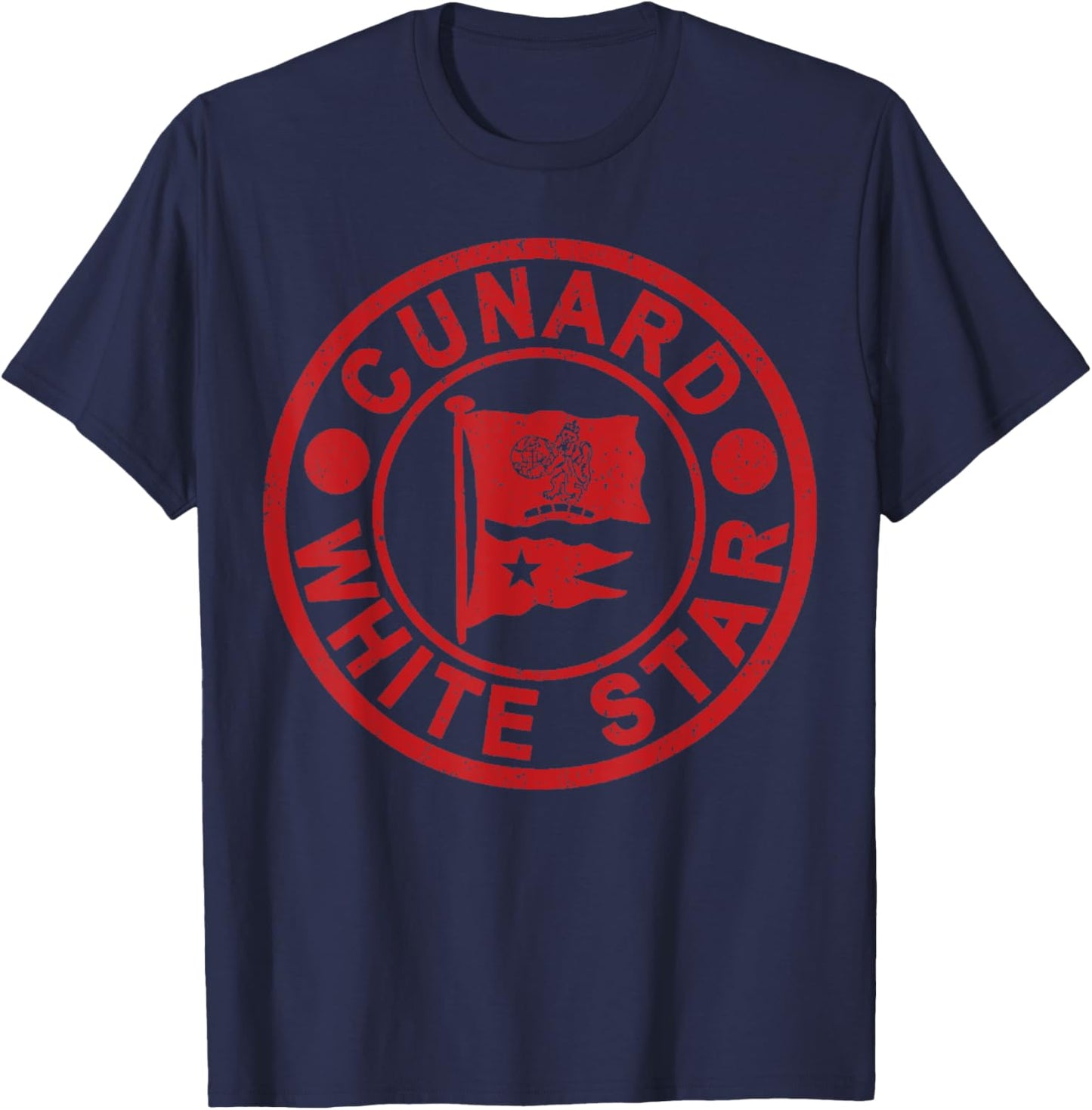Vintage Cunard White Star Line Queen Mary T-Shirt - T-Shirt | Navy