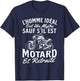 The Ideal Man Is A Myth - Biker Motorcycle Motorcycling T-Shirt - T-Shirt | Navy