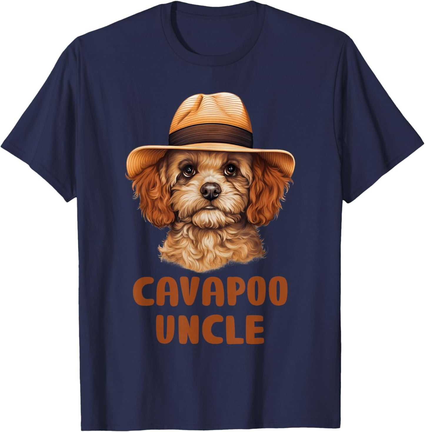 Cute Cavapoo Uncle Dog Lovers Gift Funny Puppy Cavapoo Owner T-Shirt - T-Shirt | Navy