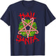 Christmas Hail Santa Candy Cane Pentagram Evil Krampus Satan T-Shirt - T-Shirt | Navy