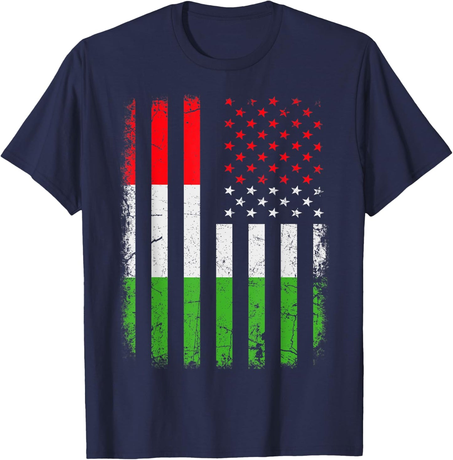 Hungarian American Flag Hungary America Pride Heritage Kids Men T-Shirt - T-Shirt | Navy