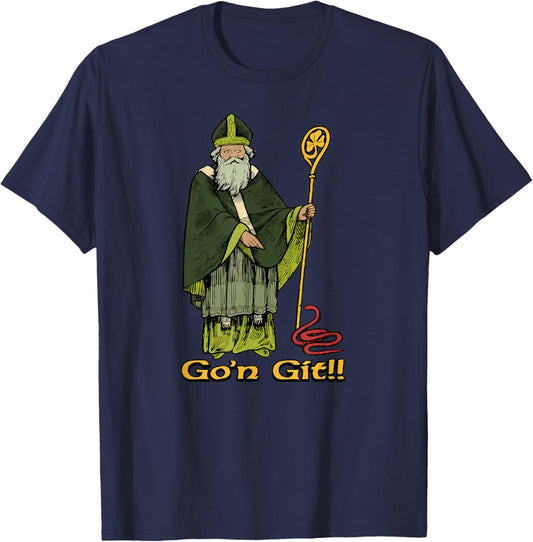 Funny St Patrick's Day Funny Go'n Git St Patrick T-Shirt - T-Shirt | Navy