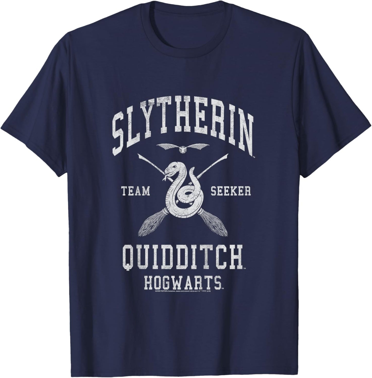 Kids Harry Potter Slytherin Team Seeker Quidditch Hogwarts Youth T-Shirt - T-Shirt | Navy