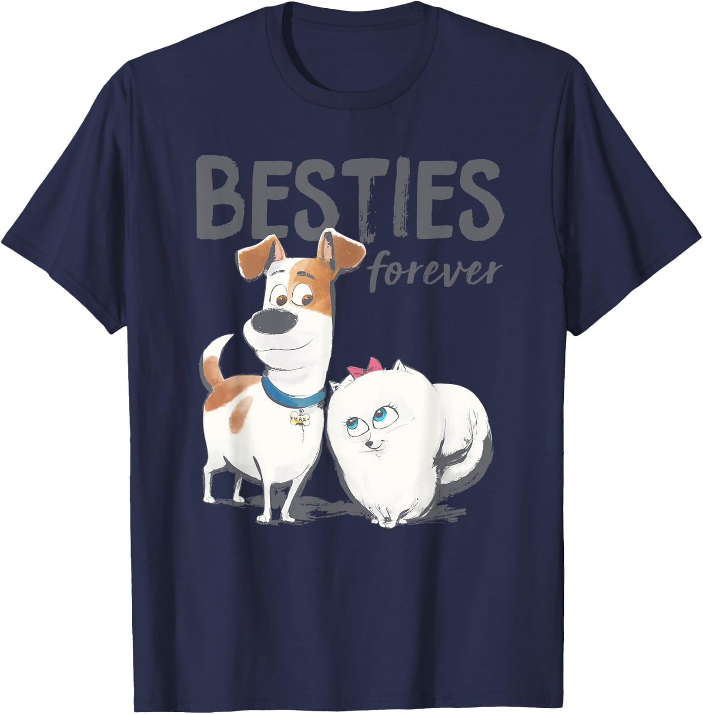 Pets 2 Max and Gidget Best Friends T-Shirt - T-Shirt | Navy