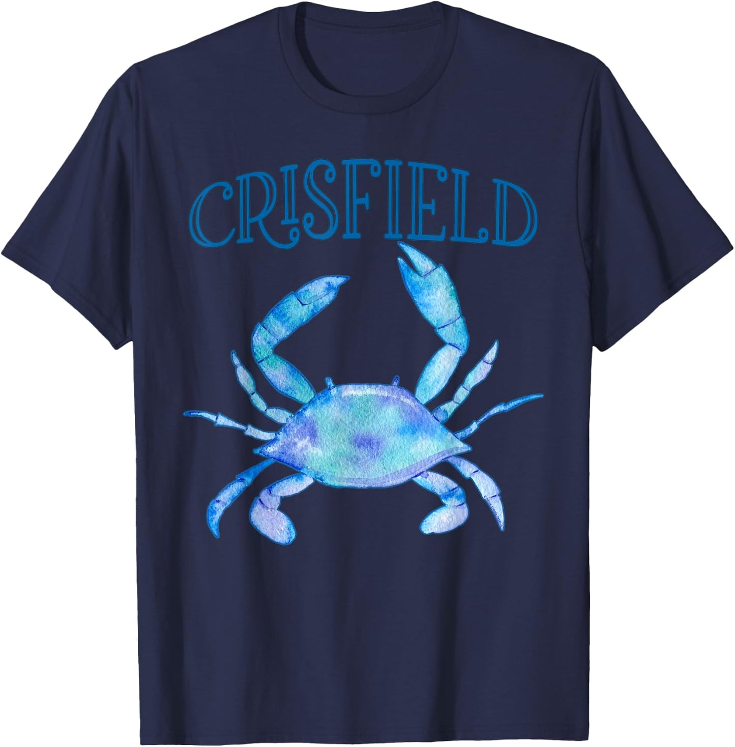 Crisfield's Beautiful Chesapeake Bay Blue Crab - Crisfield T-Shirt - T-Shirt | Navy