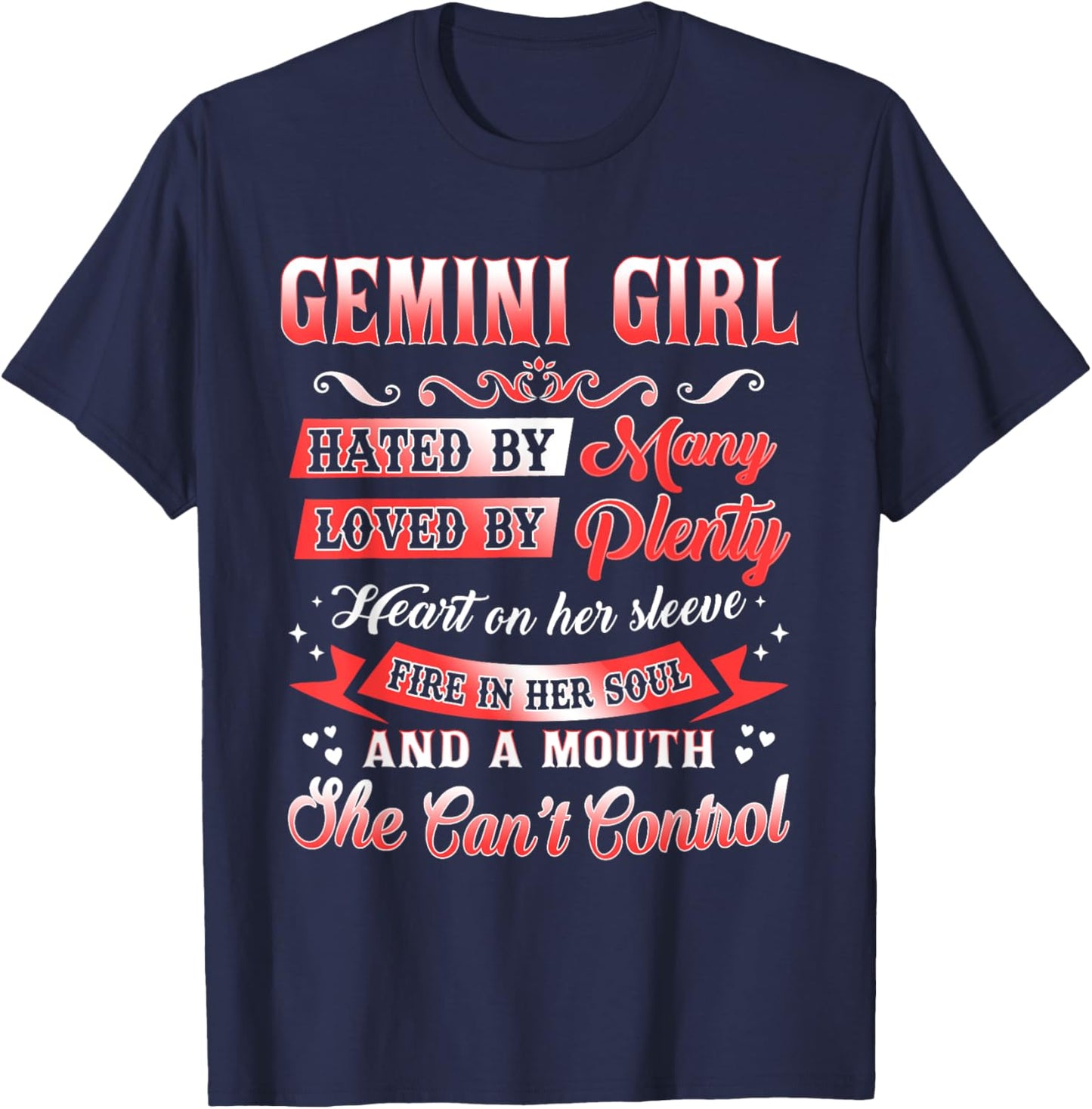 Gemini Girl Shirt Gemini Girl Facts Birthday T-Shirt - T-Shirt | Navy