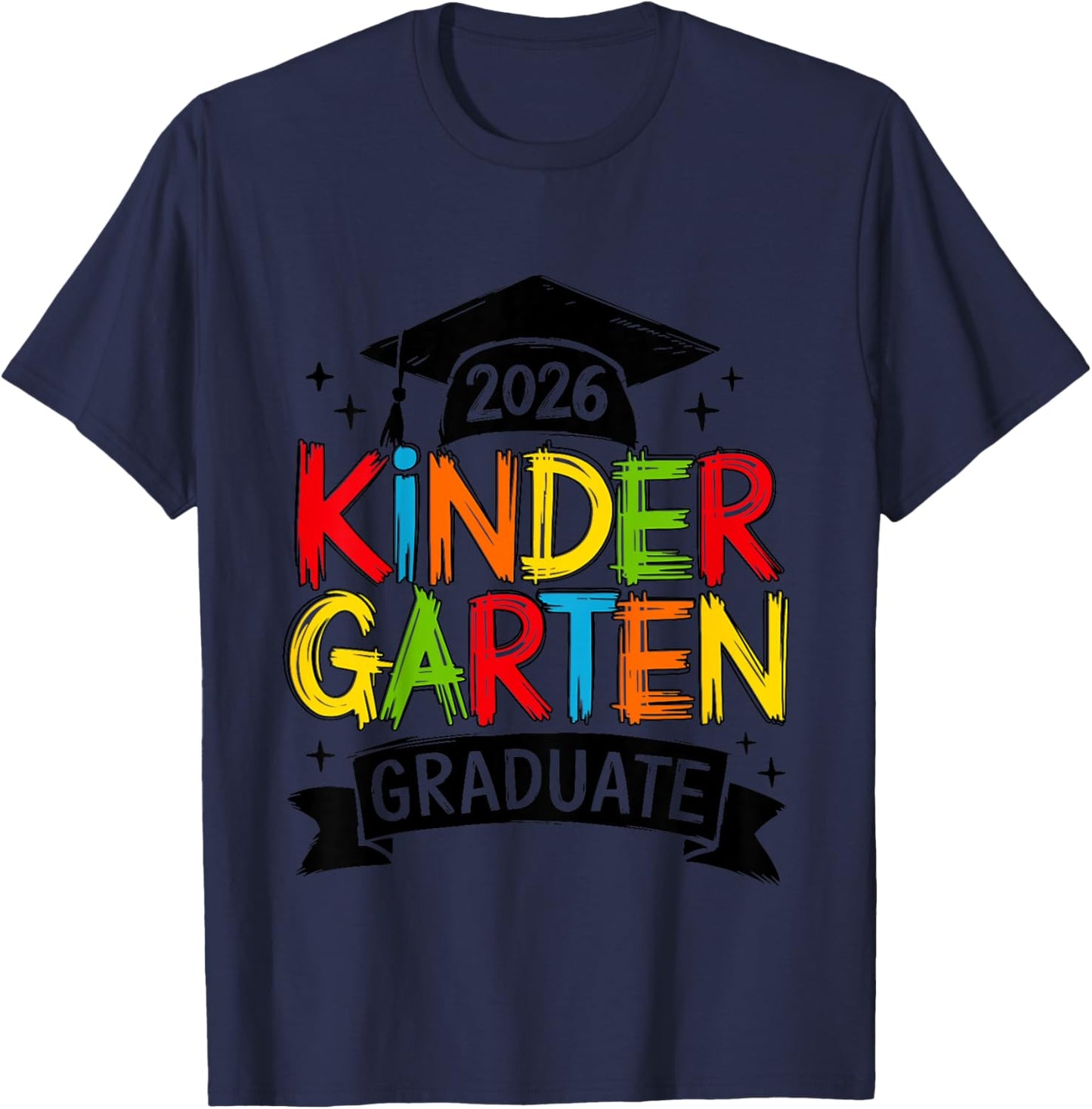 Kids Kindergarten Graduation 2026 Kinder Graduate Boys Girls Kids T-Shirt - T-Shirt | Navy