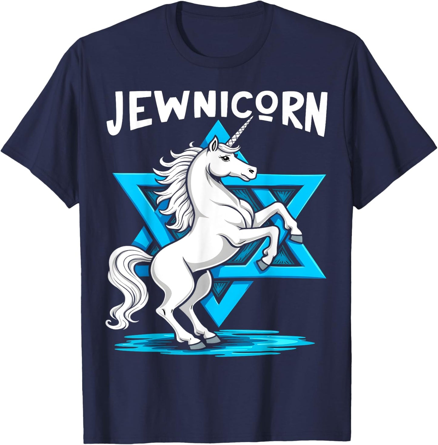 Jewnicorn Funny Jewish T-Shirt - T-Shirt | Navy