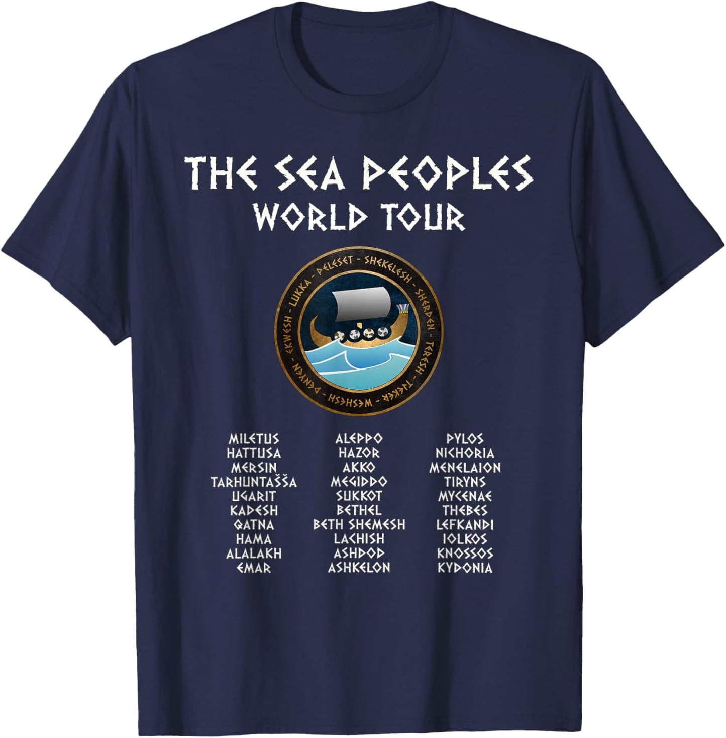 The Sea Peoples World Tour Funny History T-Shirt - T-Shirt | Navy