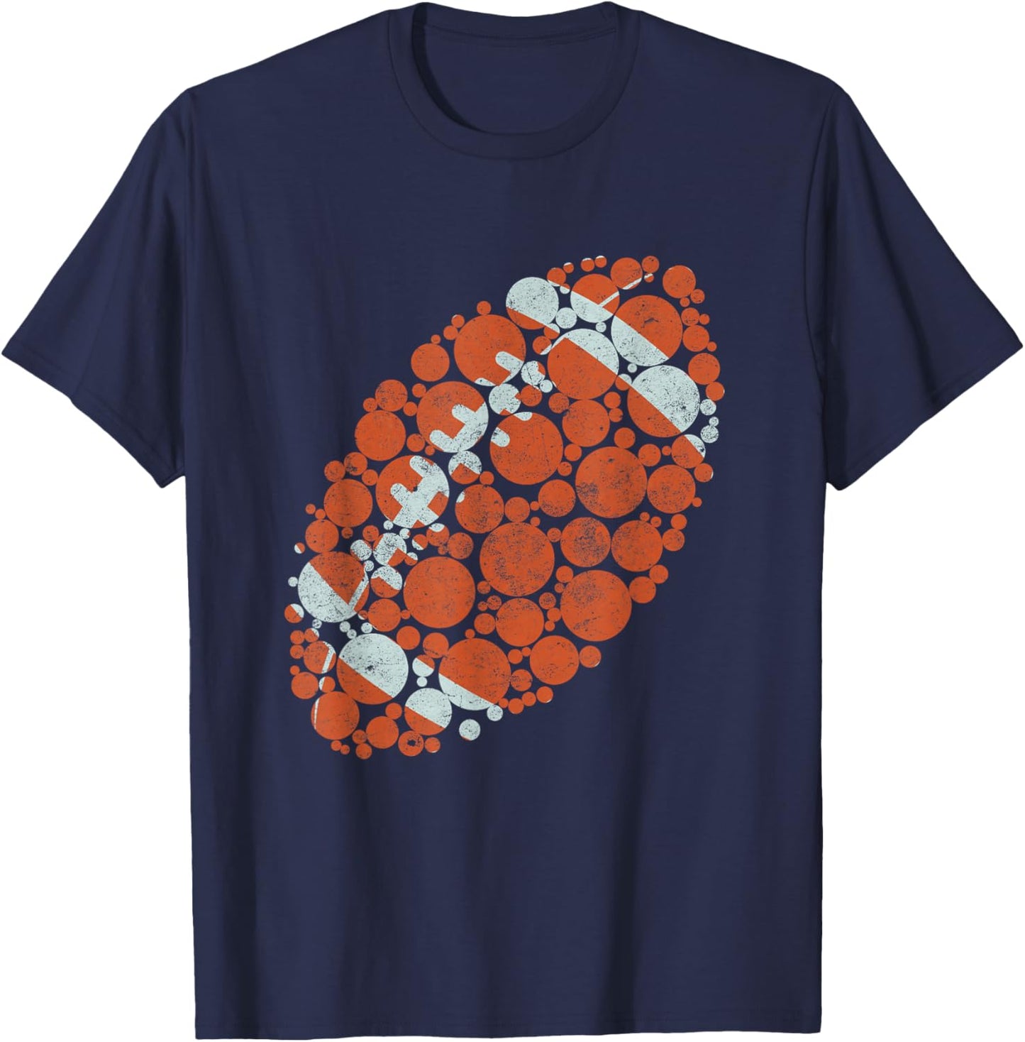 Retro American Football International Dot Day Design cute T-Shirt - T-Shirt | Navy