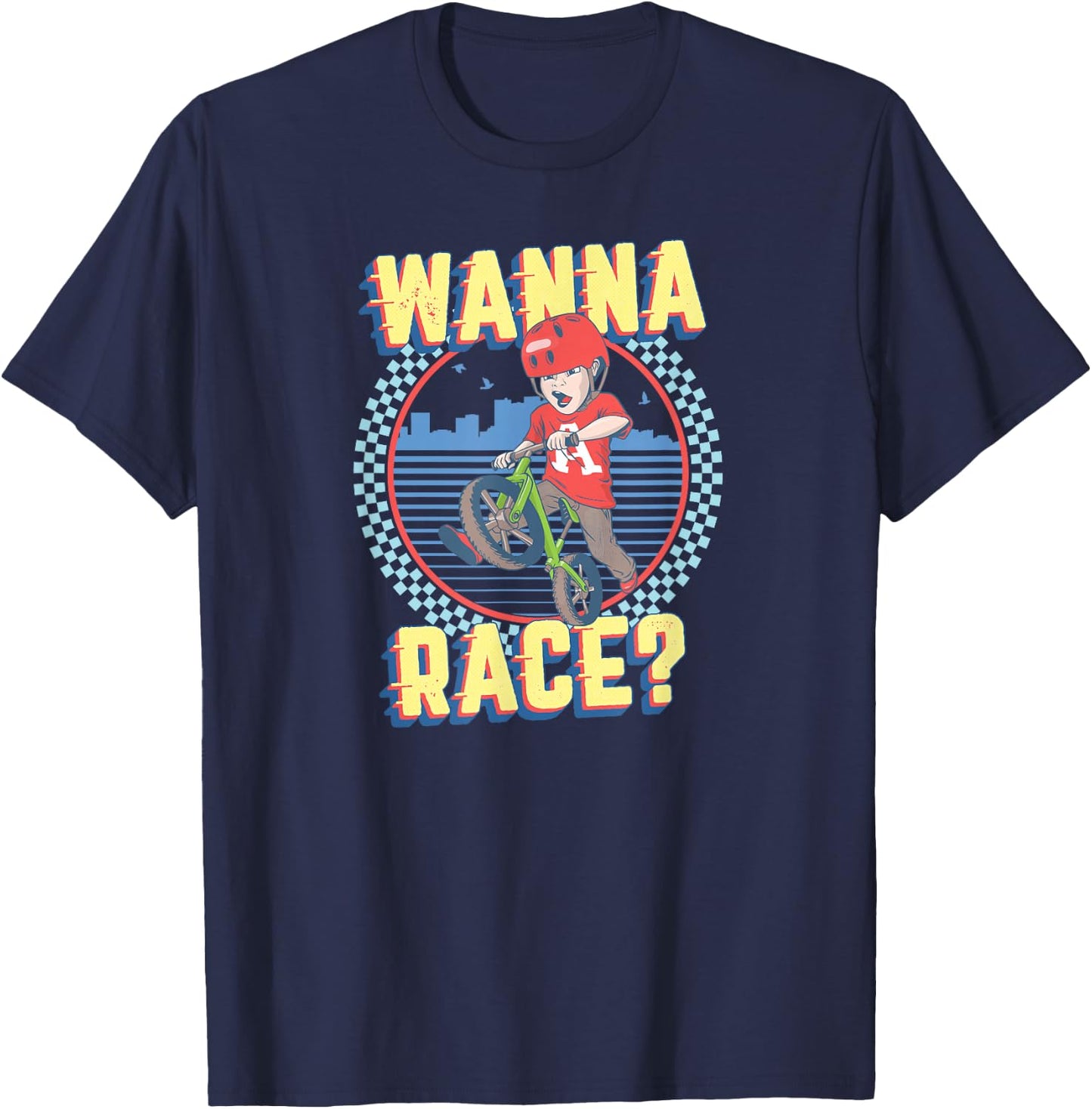 Balance Bike Racing for Two Wheeling Bicycle Ride Racers T-Shirt - T-Shirt | Navy