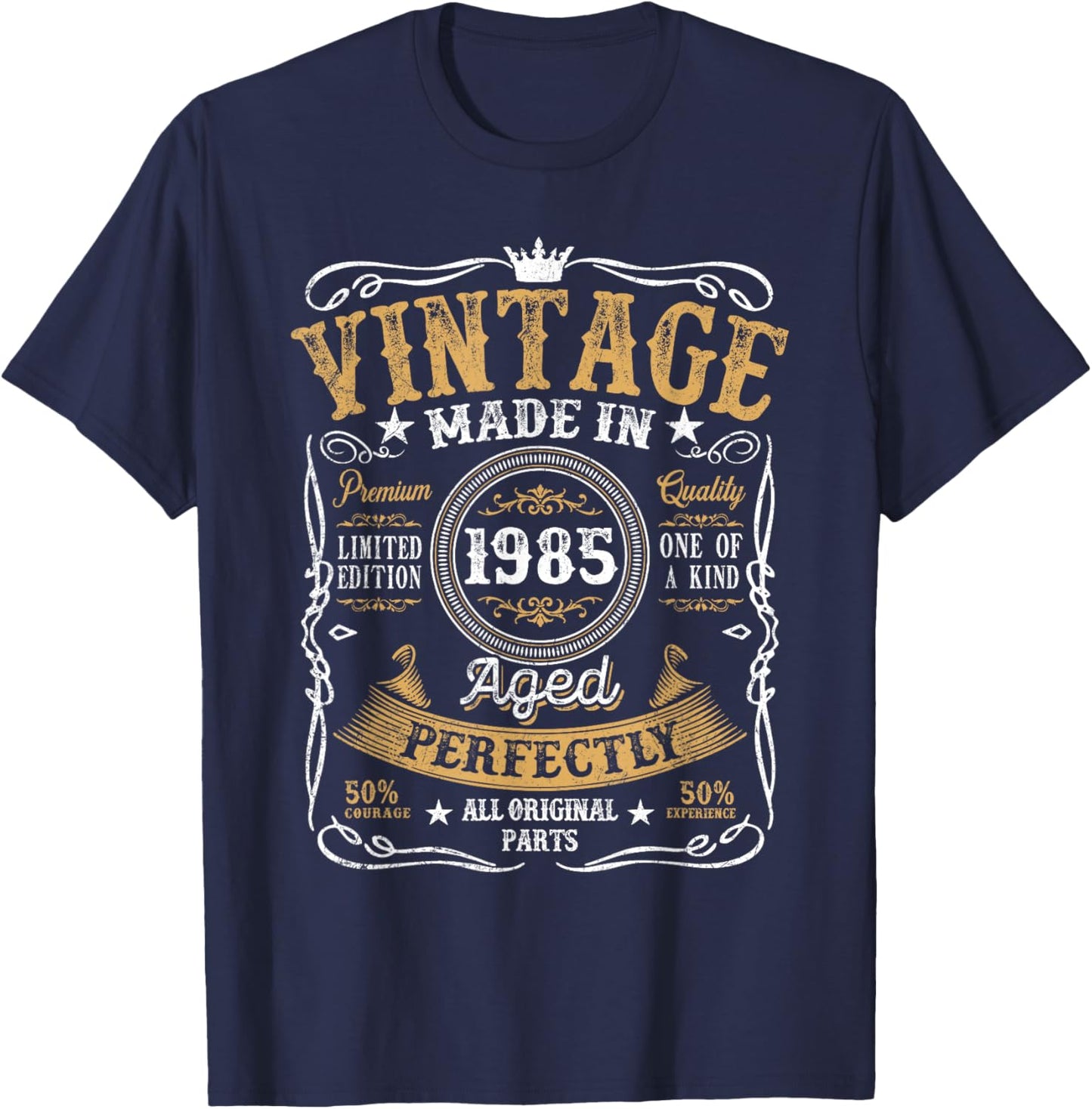 40 Years Old Vintage 1985 Born In 1985 40th Birthday Gifts T-Shirt - T-Shirt | Navy