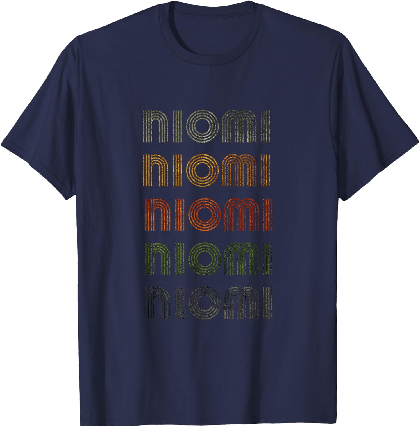Love Heart Niomi Grunge Vintage Style Black Niomi T-Shirt - T-Shirt | Navy