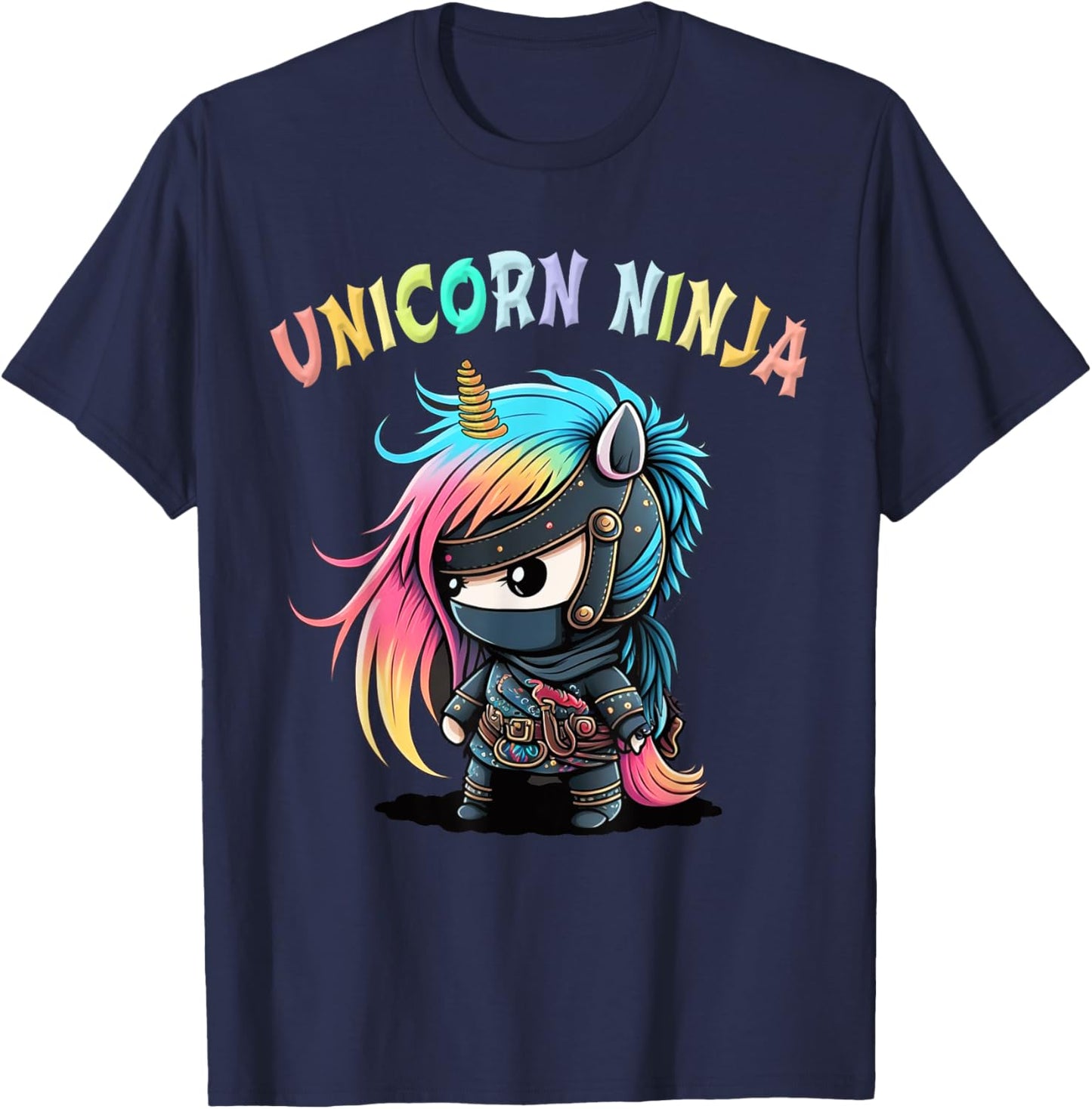 UNICORN NINJA Girls In Training Kids Kinder Teachers Squad T-Shirt - T-Shirt | Navy