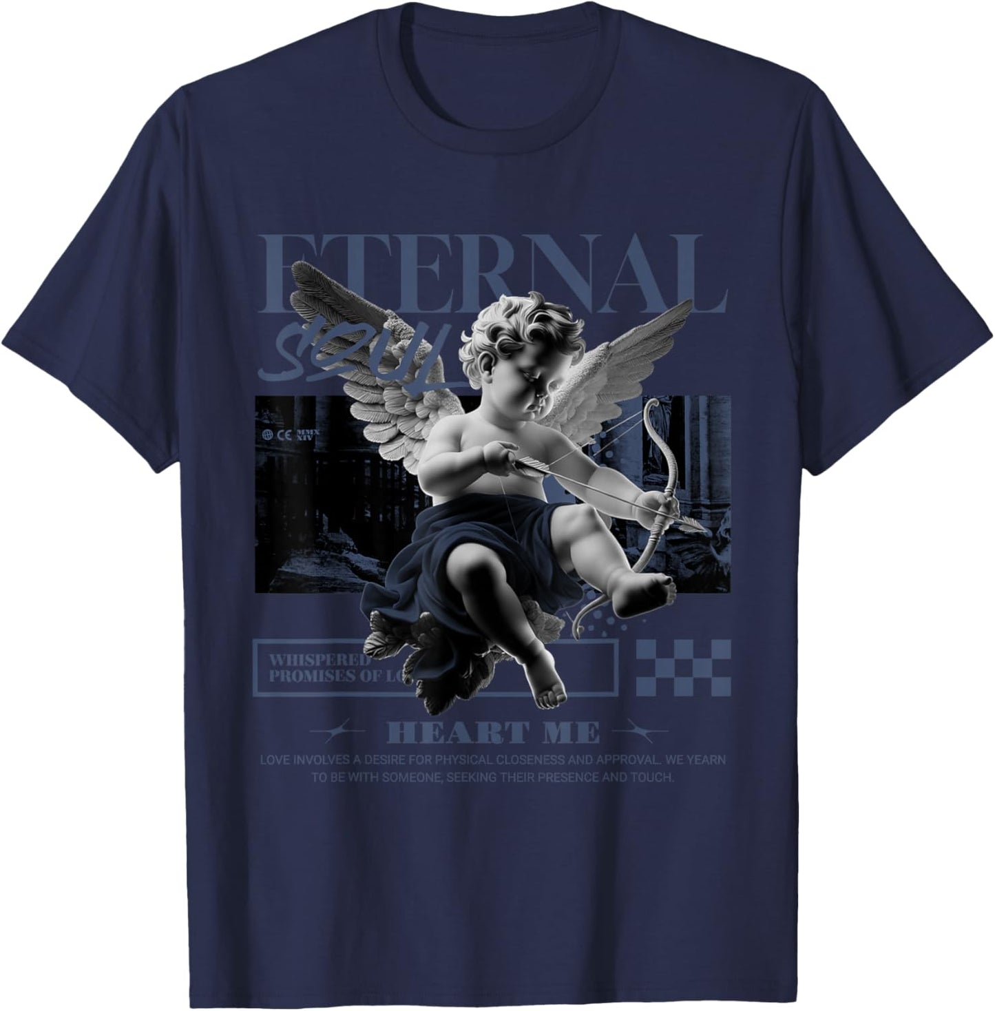 Eternal Angel Low Diffused Blue 11s Matching Men Women T-Shirt - T-Shirt | Navy
