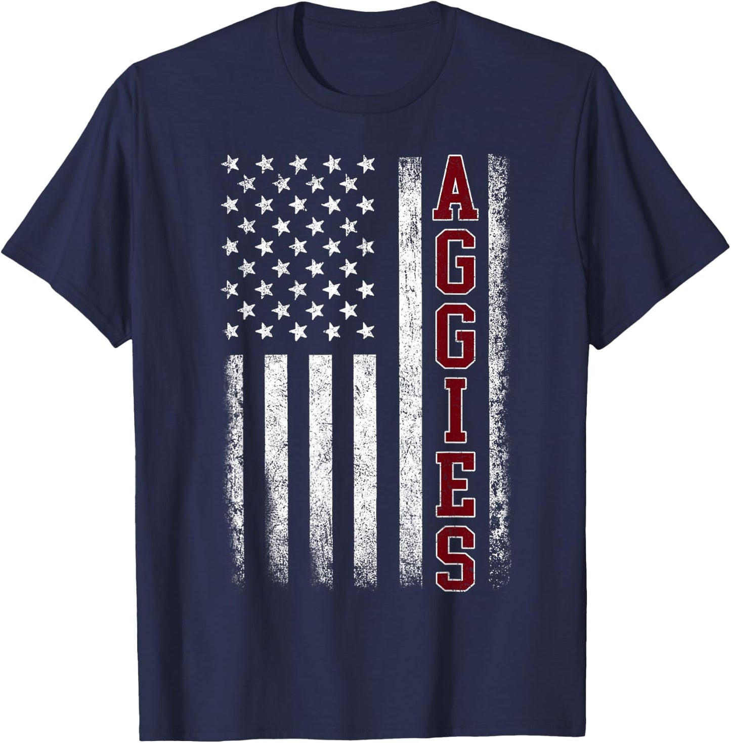 Retro Vintage Aggies Men Women Kids T-Shirt - T-Shirt | Navy