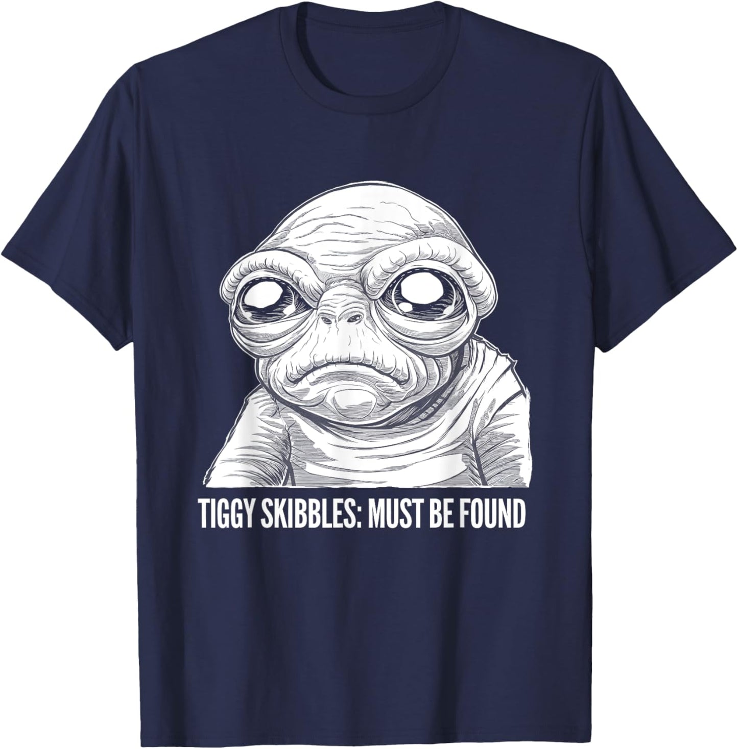 Tiggy Skibbles Must Be Found Fan Art T-Shirt - T-Shirt | Navy