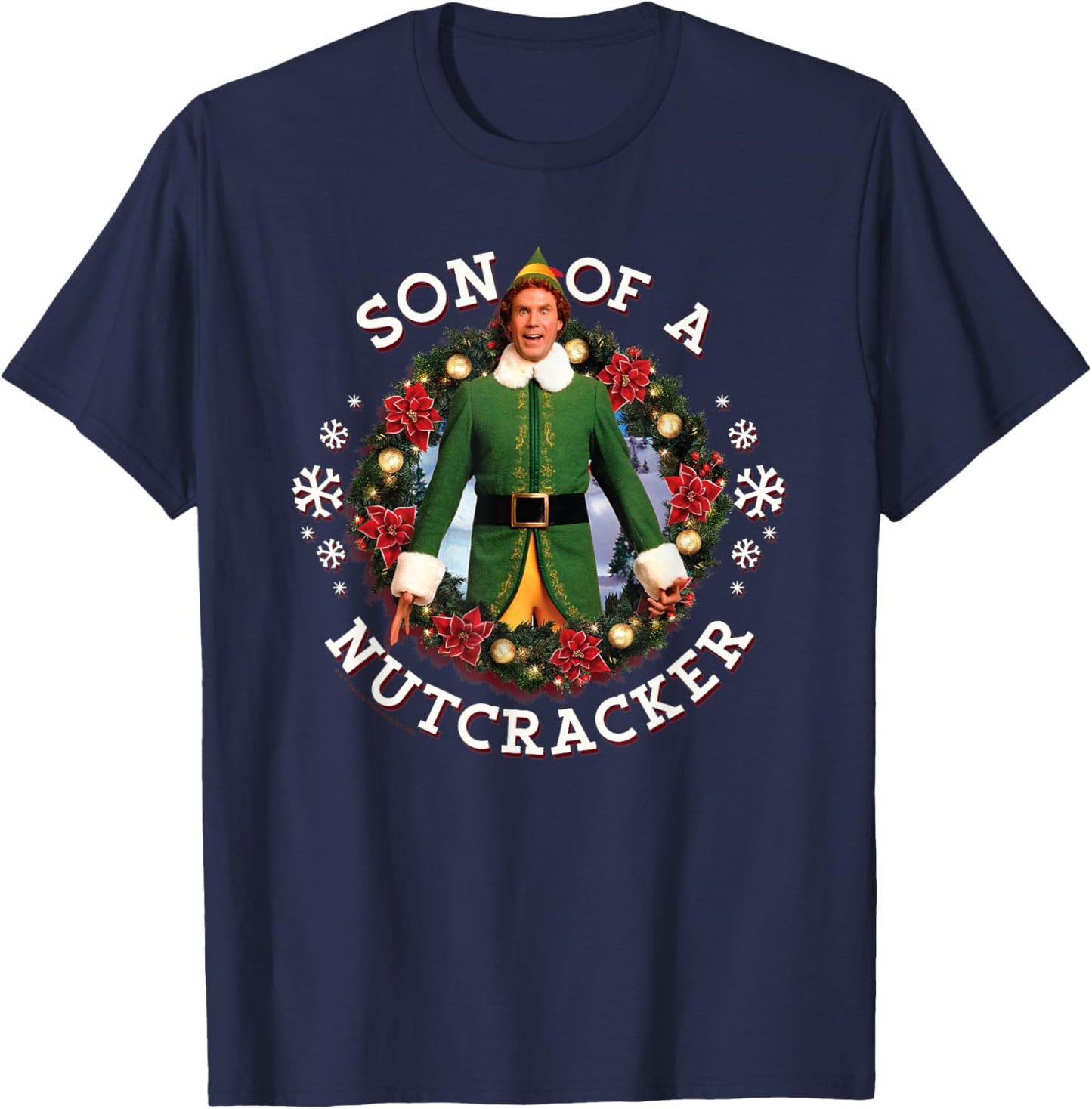 Elf - Son of A Nutcracker Wreath T-Shirt - T-Shirt | Navy