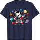 Polar Bear Astronaut Dabbin In Space Cosmic Galaxy Adventure T-Shirt - T-Shirt | Navy