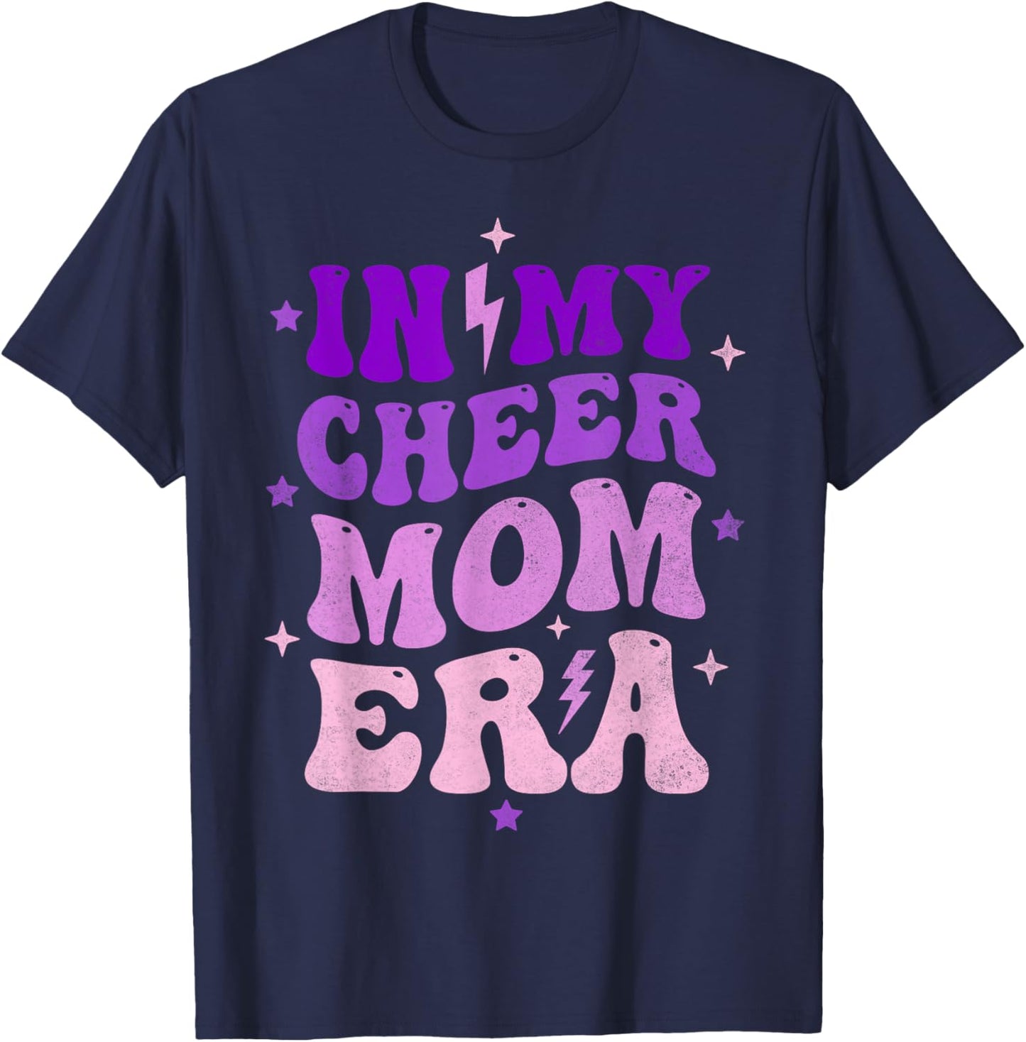 Trendy In My Cheer Mom Era Cheerleading Cheer Mama T-Shirt - T-Shirt | Navy