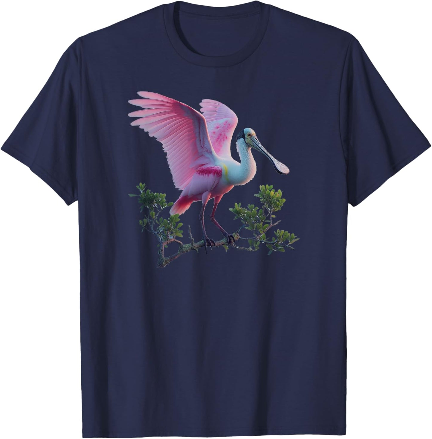 Bird Series. Roseate Spoonbill. Artist's Rendition. T-Shirt - T-Shirt | Navy