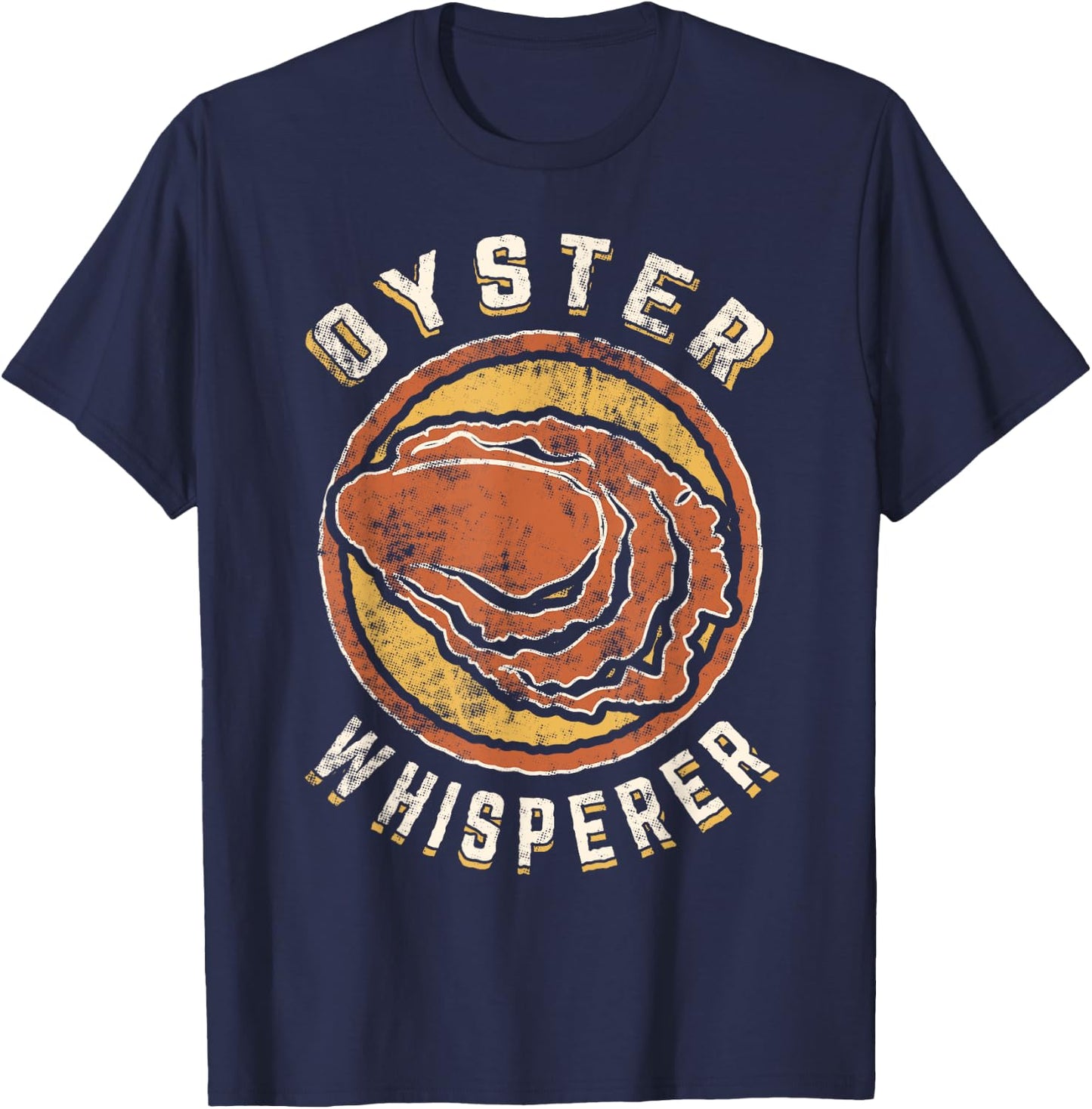 Oyster Whisperer Vintage Classic Retro Animal Love T-Shirt - T-Shirt | Navy