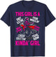 Girl Off-Road Racing Four-Wheeler 4x4 Wheel Quad Bike Racer T-Shirt - T-Shirt | Navy