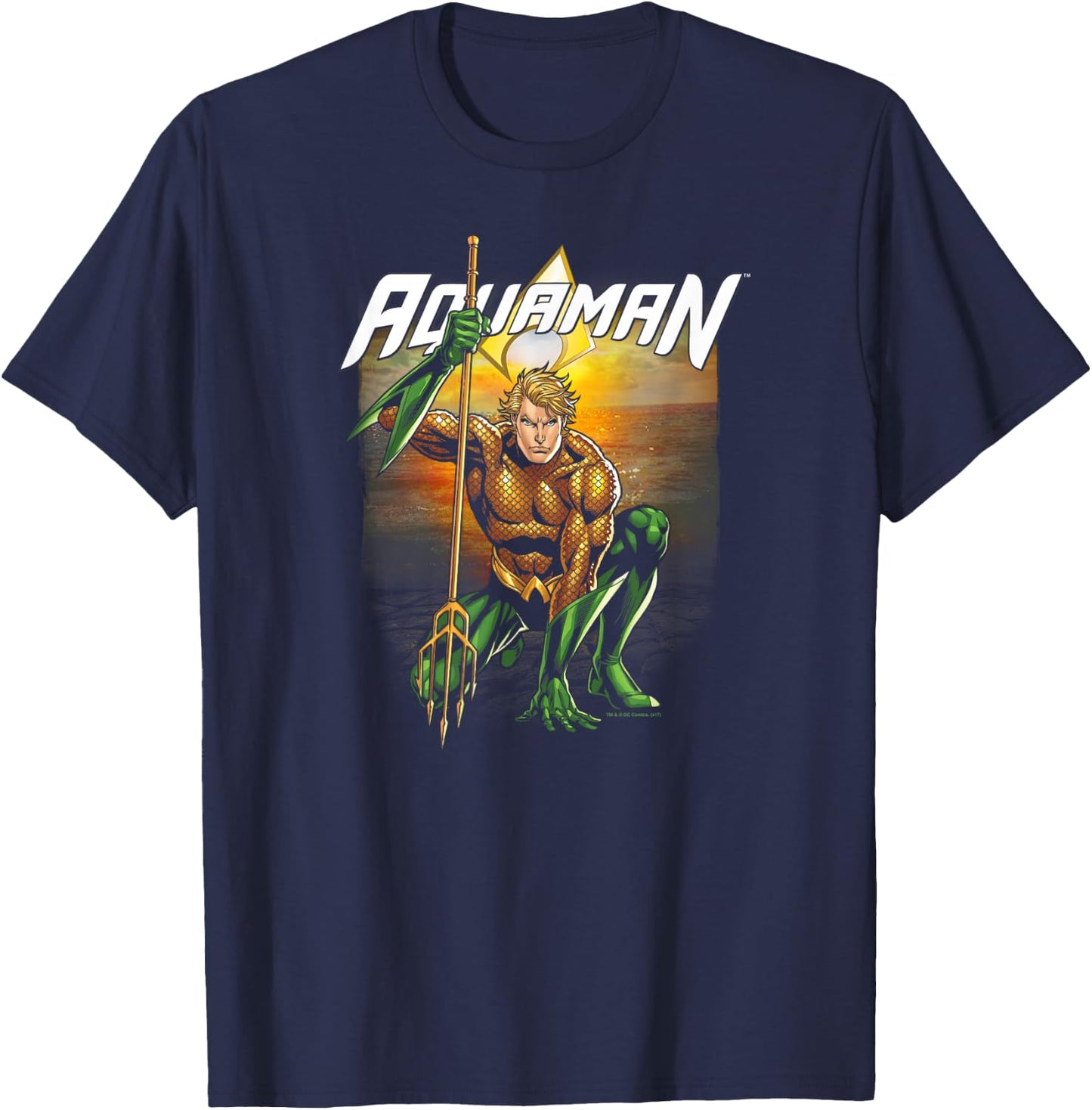 Aquaman Beach Sunset T-Shirt - T-Shirt | Navy