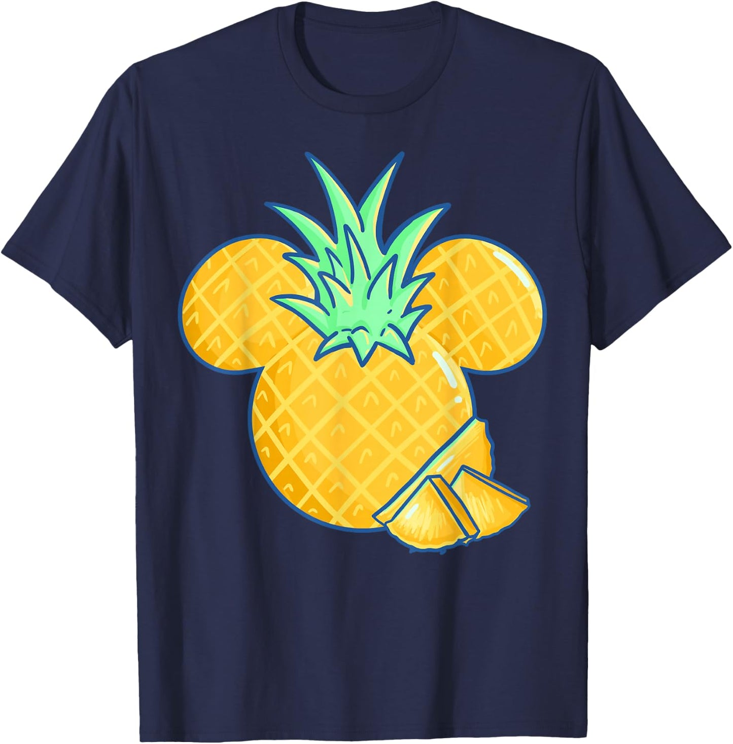 Disney Mickey & Friends Mickey Pineapple Logo Small T-Shirt - T-Shirt | Navy