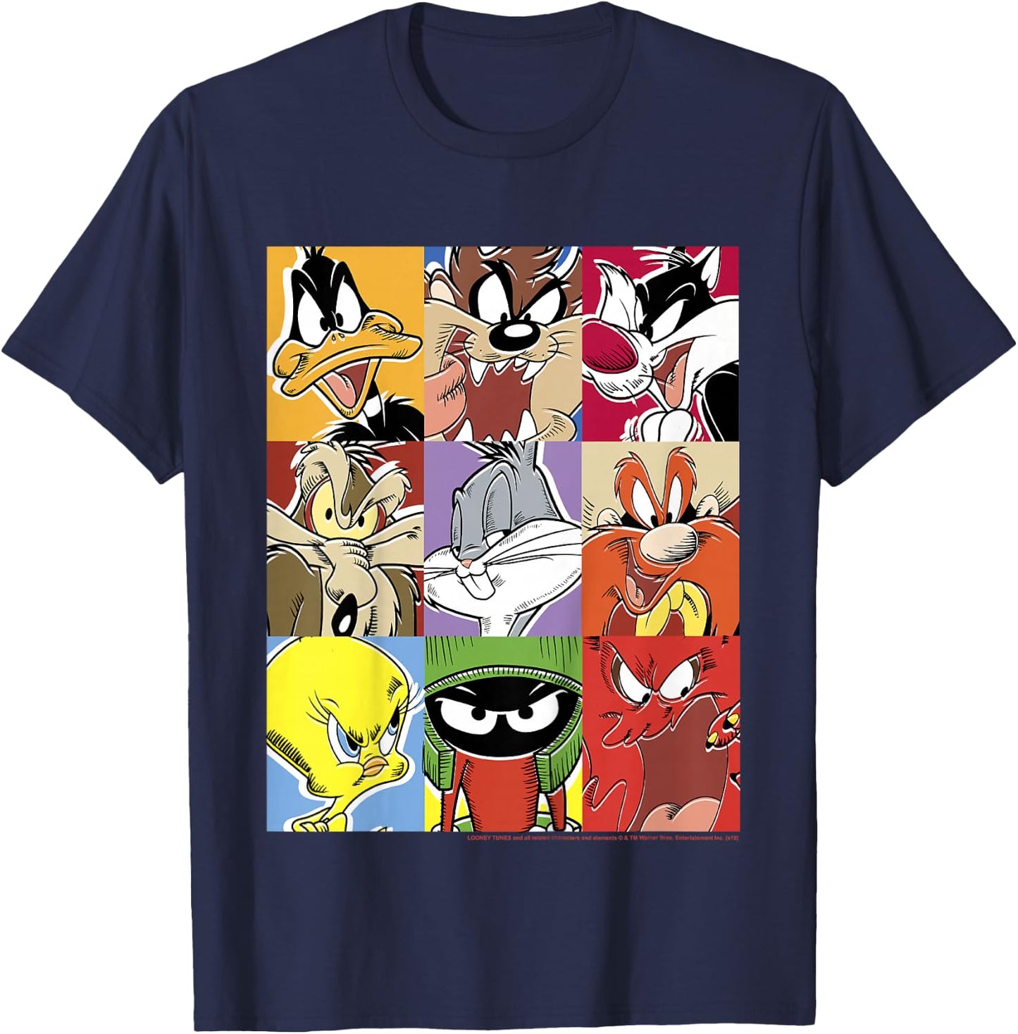 Kids Looney Tunes Group Shot Comic Box Up T-Shirt - T-Shirt | Navy