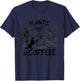 Plants Dogs Coffee Plant Lover Dog Mom Coffee Vintage T-Shirt - T-Shirt | Navy