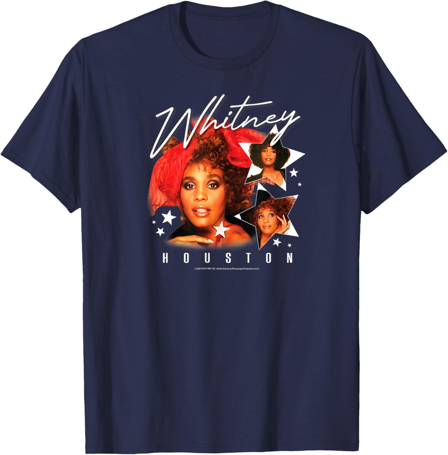 Whitney Houston - Stars The Voice Music Singer Artist T-Shirt - T-Shirt | Navy