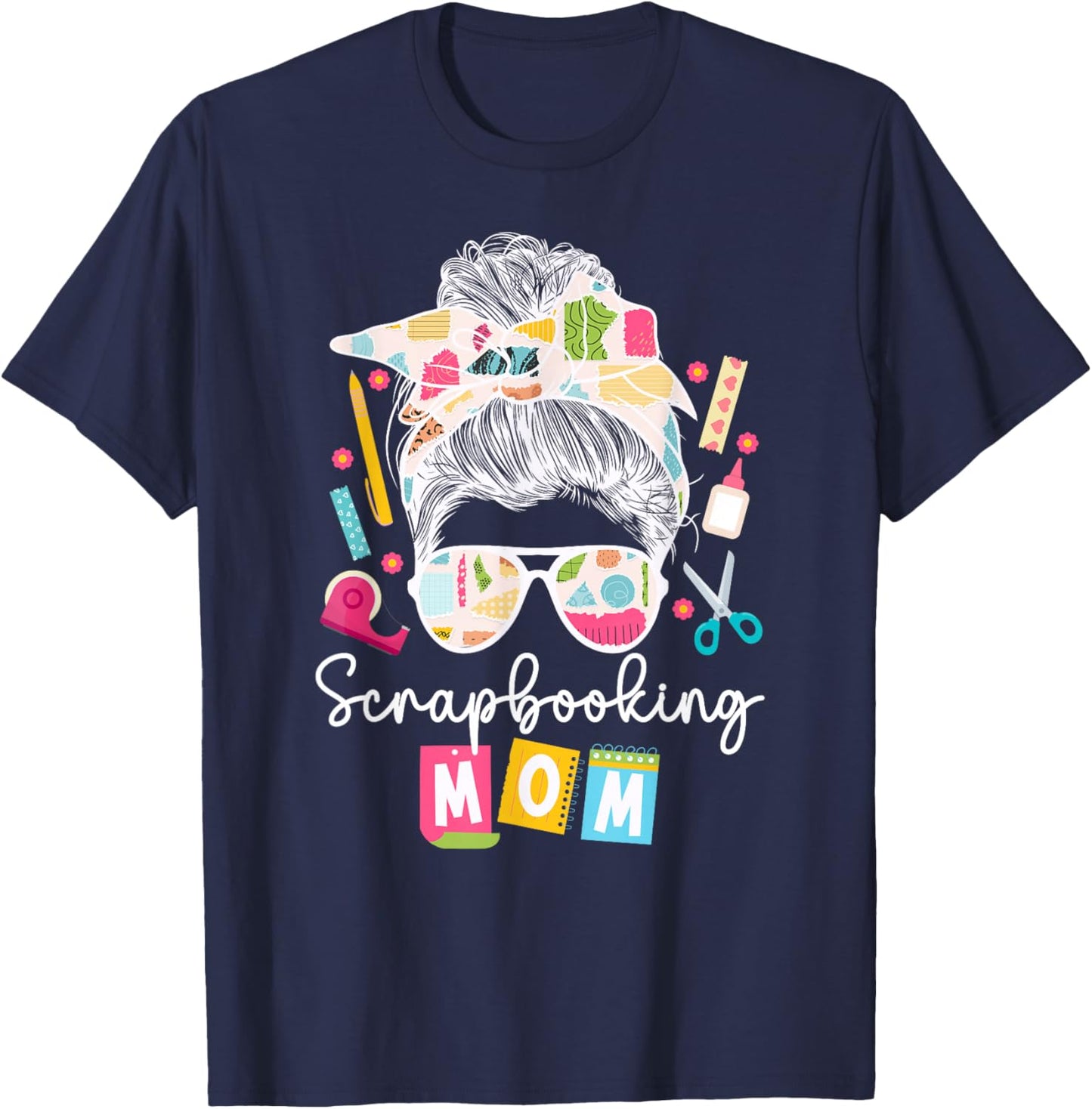 Crafting Lover Women Scrapbooking Gift Supplies Scrapbooking Mom Scrapbooking T-Shirt - T-Shirt | Navy