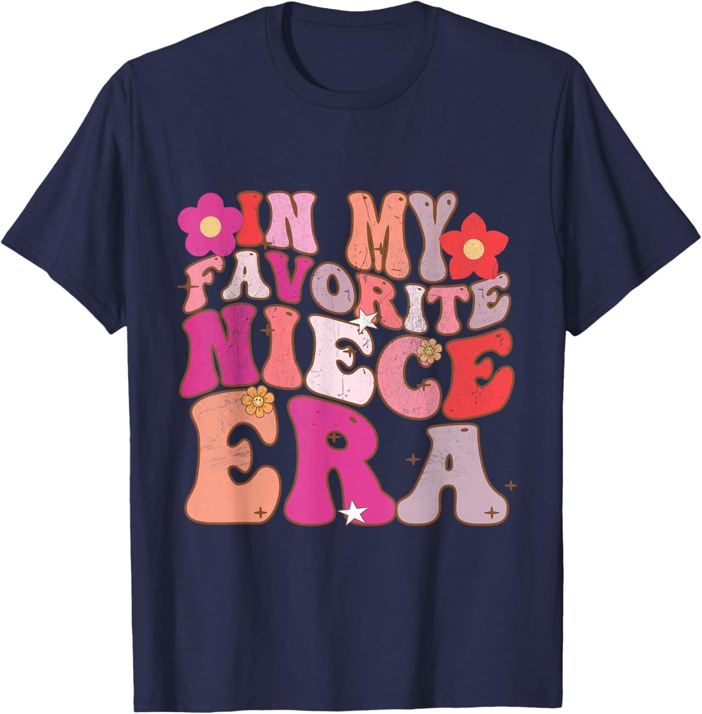 In My Favorite Niece Era Retro Sister Toddler Kids Youth T-Shirt - T-Shirt | Navy