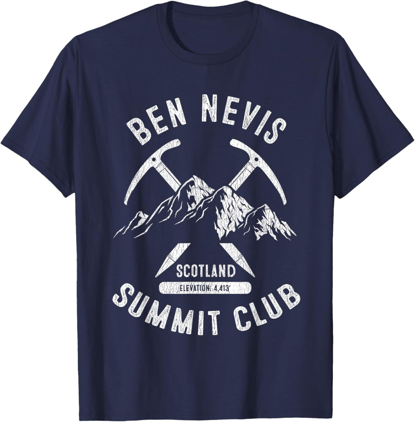 Ben Nevis Summit Club I Climbed Ben Nevis T-Shirt - T-Shirt | Navy