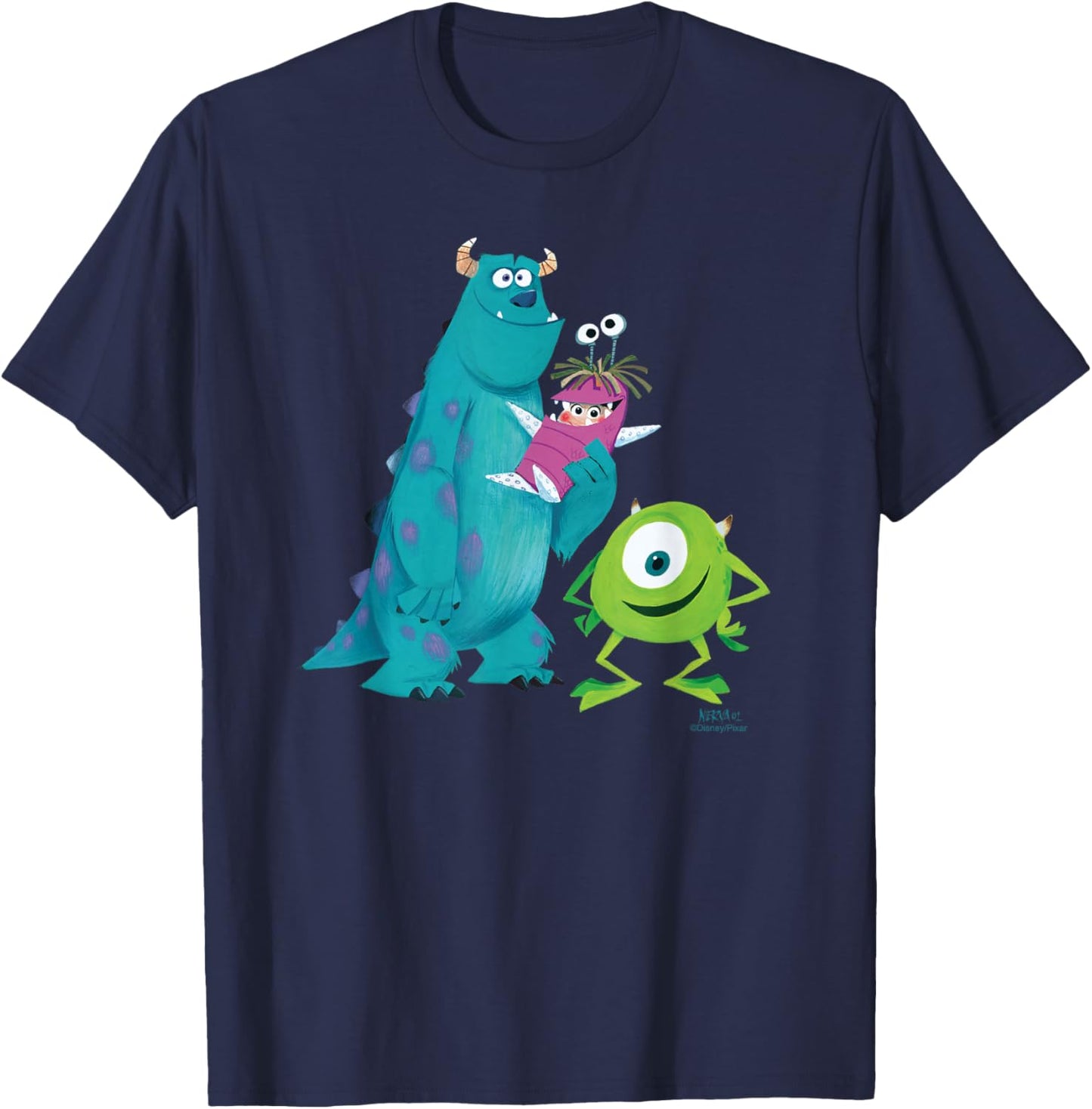 Disney & Pixar’s Monsters, Inc. Sulley Mike Boo Concept Art T-Shirt - T-Shirt | Navy