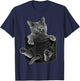 Russian Blue Cat in Pocket T-Shirt - T-Shirt | Navy