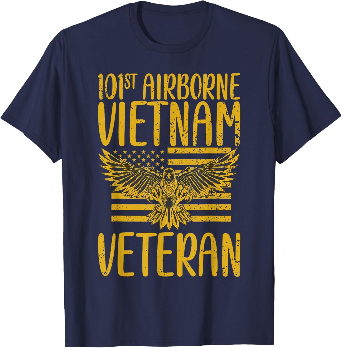 Fathers Day 101st Airborne Division Vietnam Veteran T-Shirt - T-Shirt | Navy