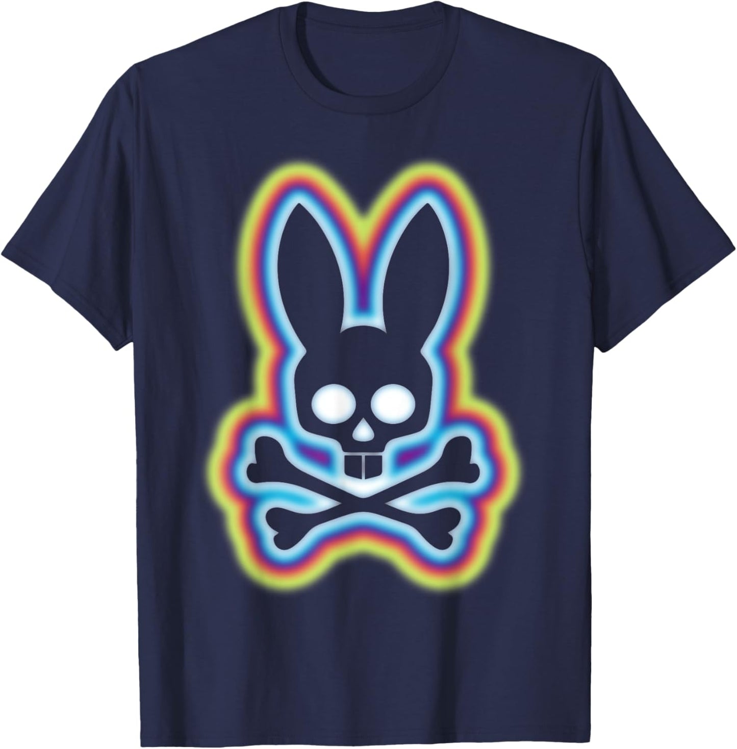 Scary Skull And Crossbones Bad Rabbit Horror Bunny Halloween T-Shirt - T-Shirt | Navy