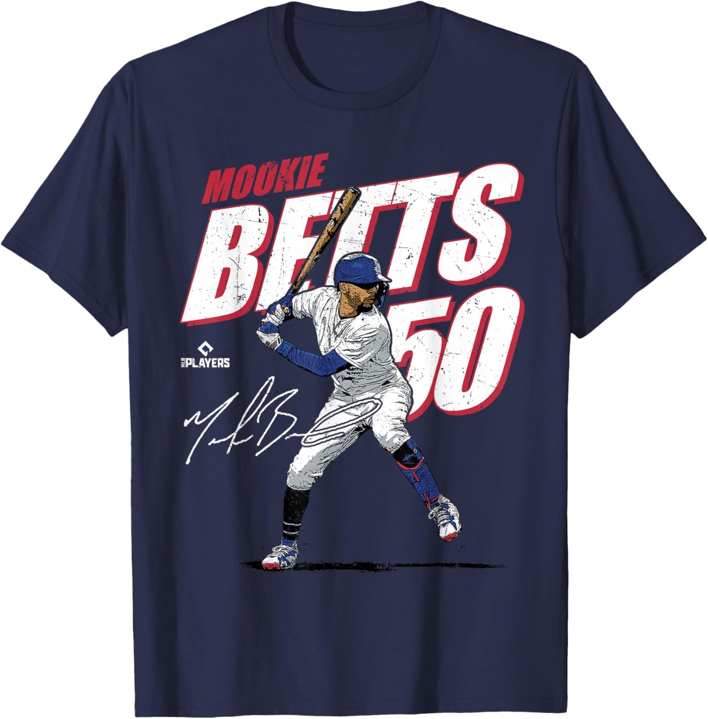 Mookie Betts | Los Angeles Baseball MLB Players | MLBMBE3001 T-Shirt - T-Shirt | Navy