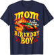 Mom of The Birthday Boy Funny Party Racing Supercar Fan T-Shirt - T-Shirt | Navy