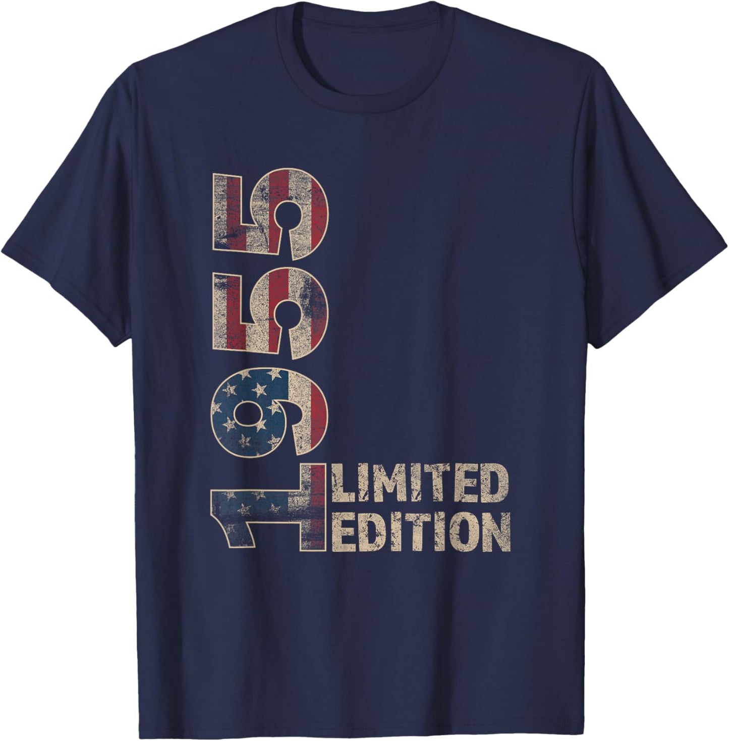 70th Birthday Gift men Vintage born 1955 turning 70 Year Old T-Shirt - T-Shirt | Navy