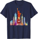 New York City Watercolour Statue of Liberty NYC T-Shirt - T-Shirt | Navy