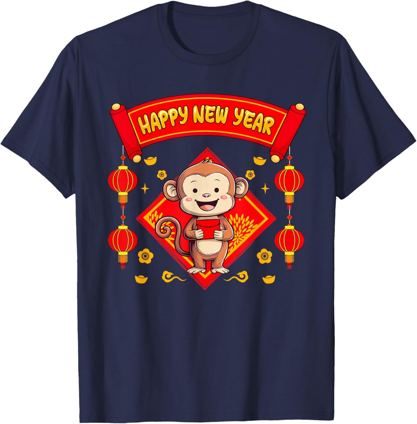 Monkey Zodiac Vietnamese New Year Matching Family Zodiac T-Shirt - T-Shirt | Navy
