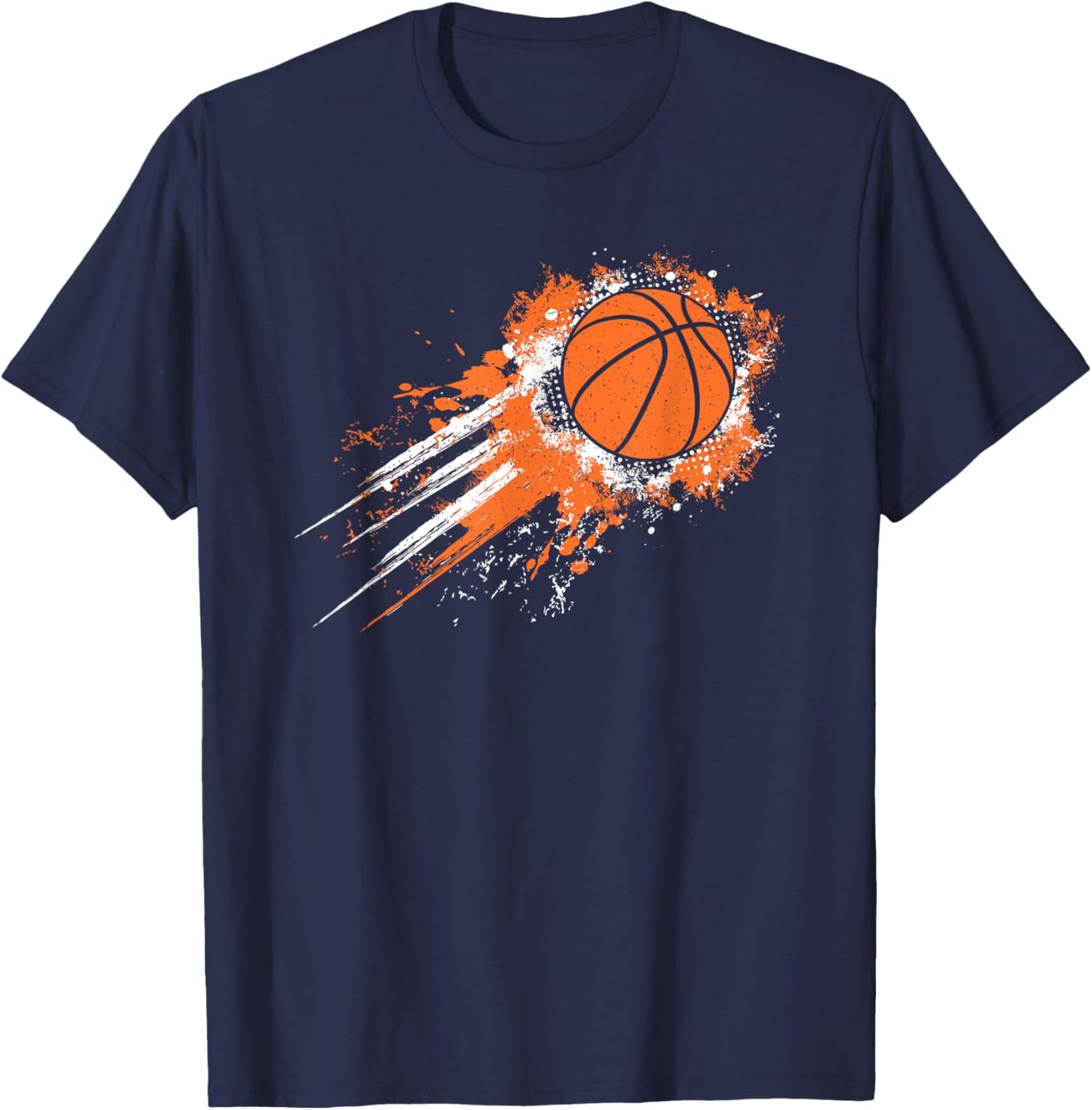 Basketball Player Vintage Basketball Lover Men Boys Kids T-Shirt - T-Shirt | Navy