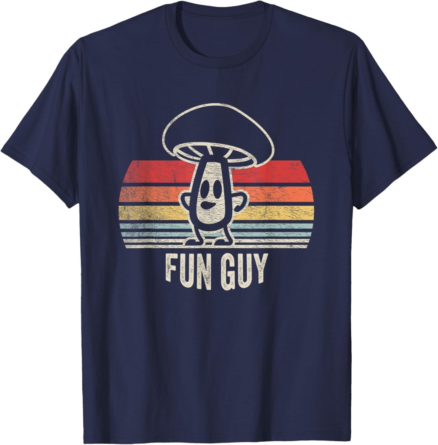 Vintage Fun Guy Fungi Shirt Funny Mushroom Fungus Humor T-Shirt - T-Shirt | Navy