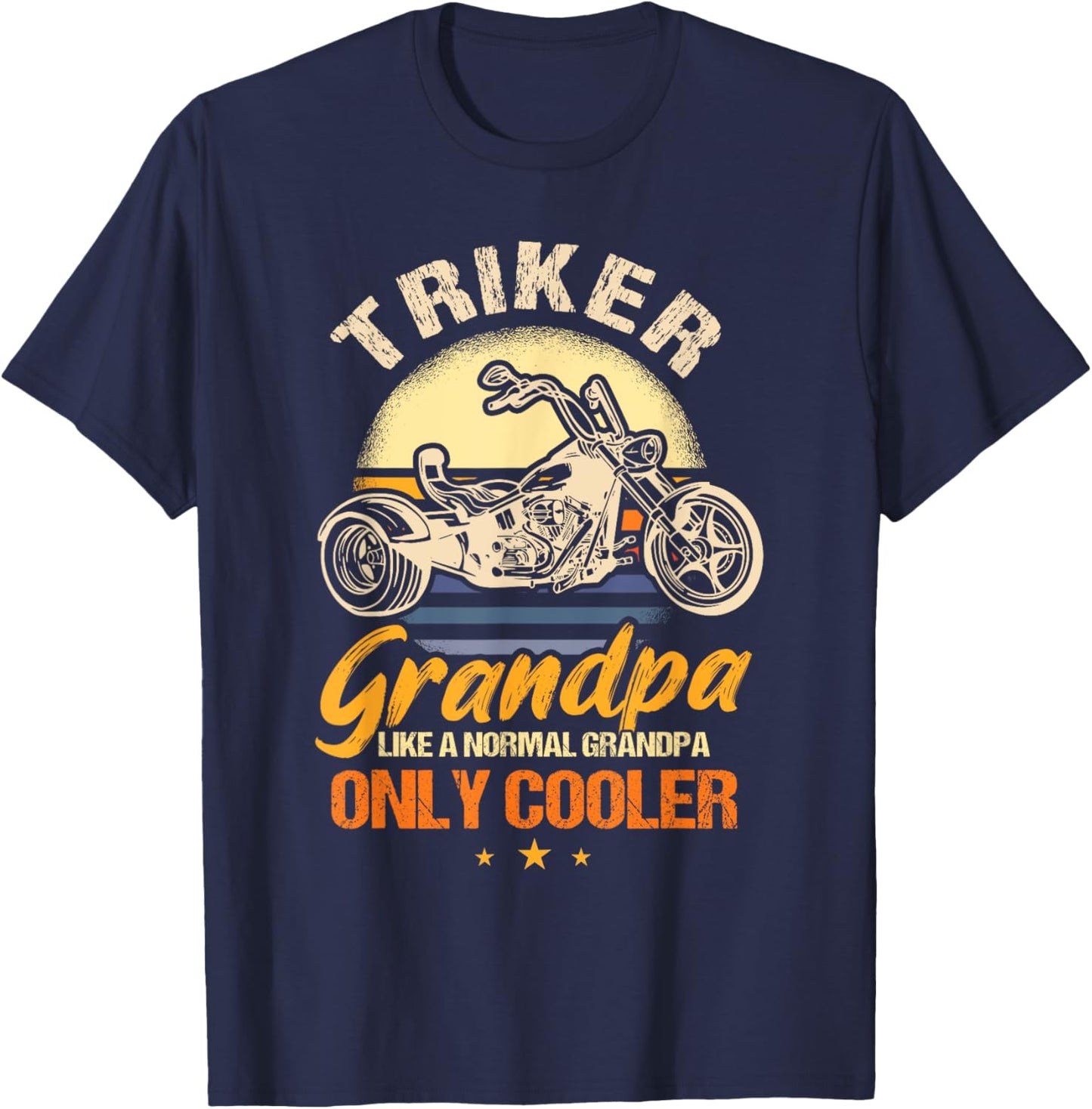 Cool Triker Grandpa Gift Tricycle Grandad T-Shirt - T-Shirt | Navy