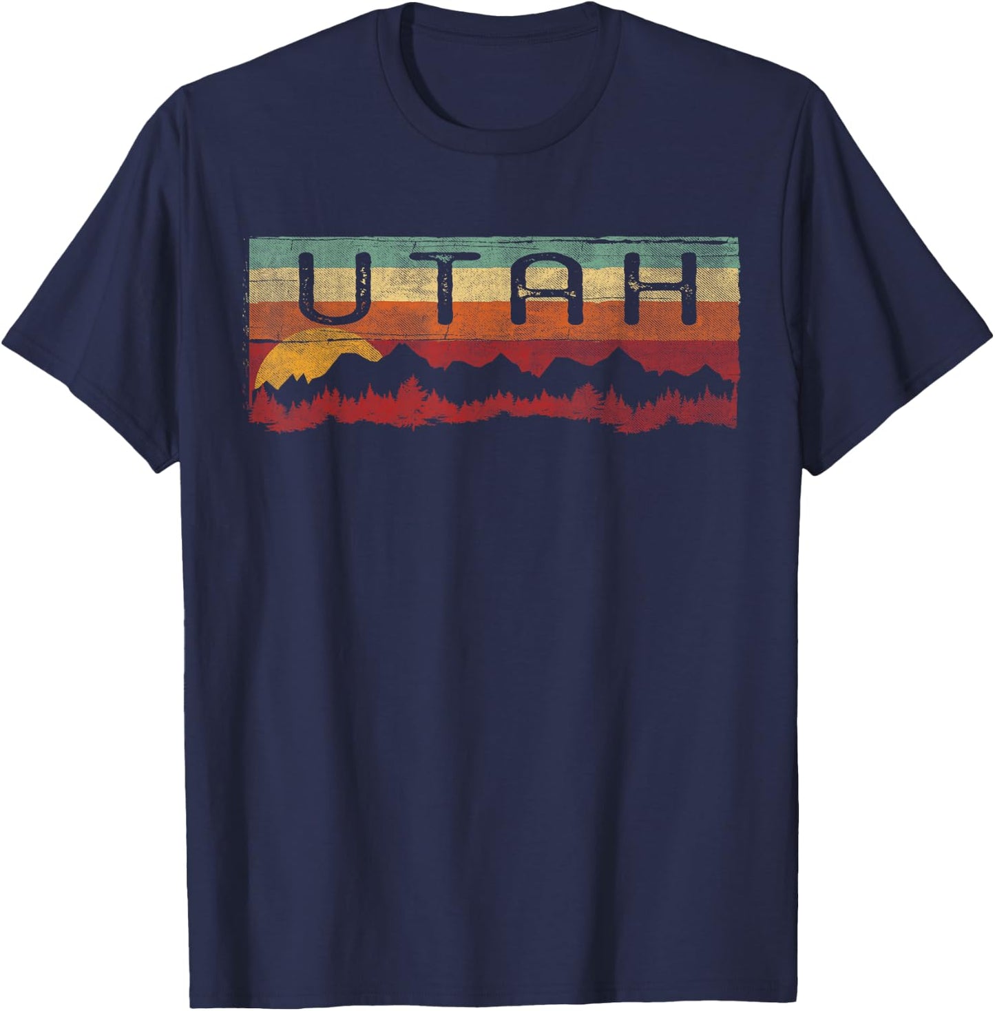 Vintage Utah Hiking T-Shirt - T-Shirt | Navy