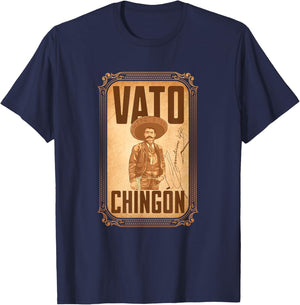 Vato Chingón. Emiliano Zapata portrait T-Shirt - T-Shirt | Navy
