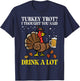 Thanksgiving Turkey Trot Thought You Said Funny Fall Dad Men T-Shirt - T-Shirt | Navy